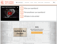 Tablet Screenshot of naambord.nl